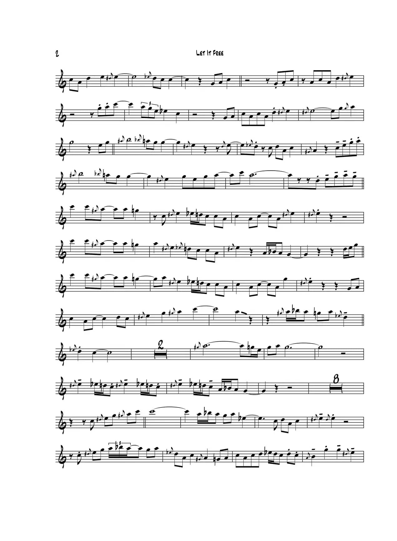 Let It Free（高音萨克斯）