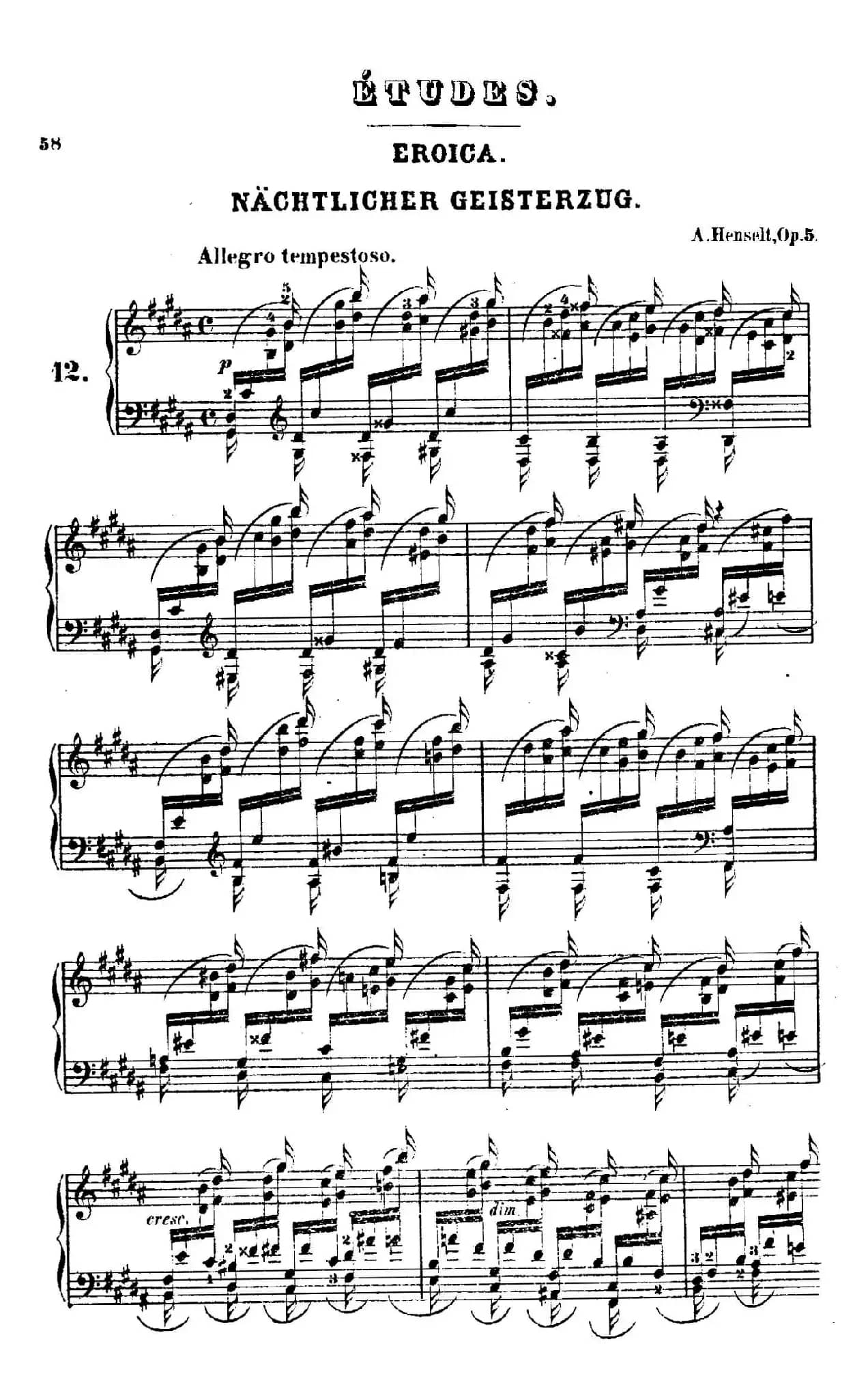 Douze Etudes de Salon Op.5（12首沙龙练习曲·12）