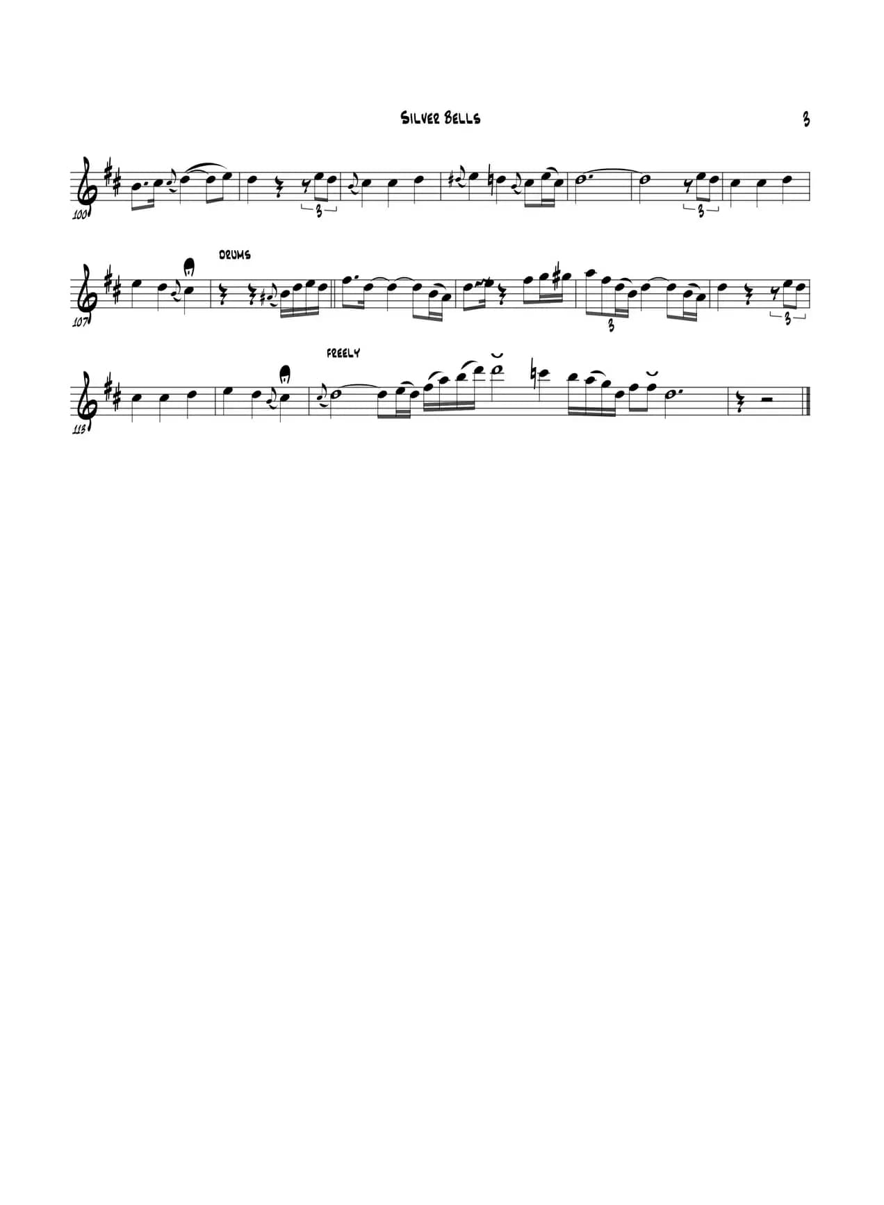 Silver Bells（Eb Part）