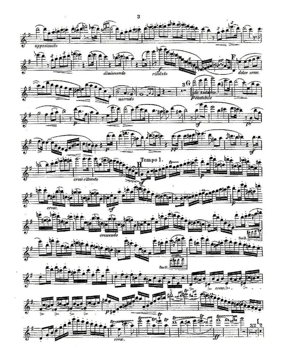 Concertstück . Op. 3. - flute part only