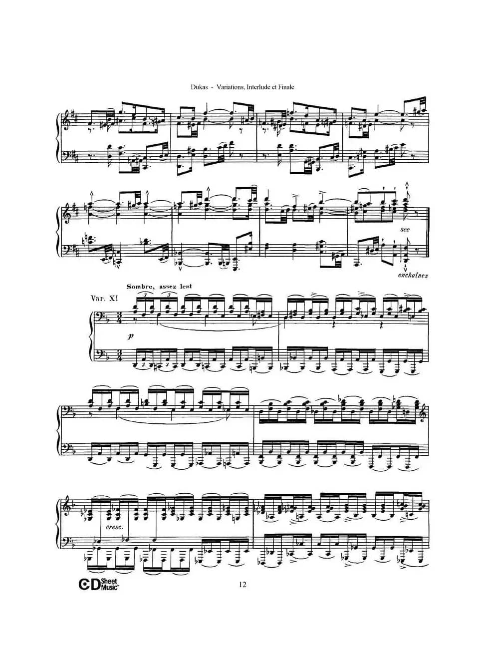 Variations, Interlude & Finale on theme de Rameau（拉摩主题变奏曲、间奏曲和终曲·第一部分）