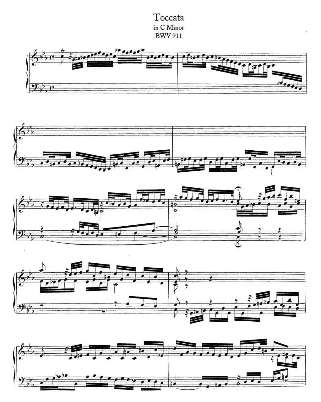 Toccata BWV 911（7首托卡塔·No.2 c小调）