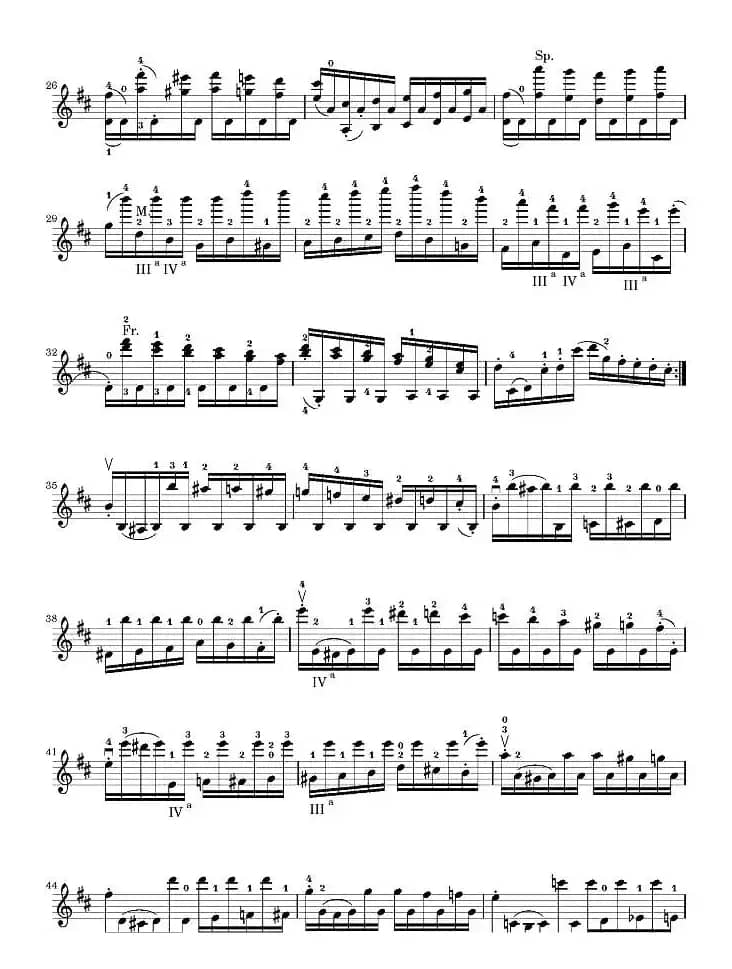 帕格尼尼24首随想曲No.2