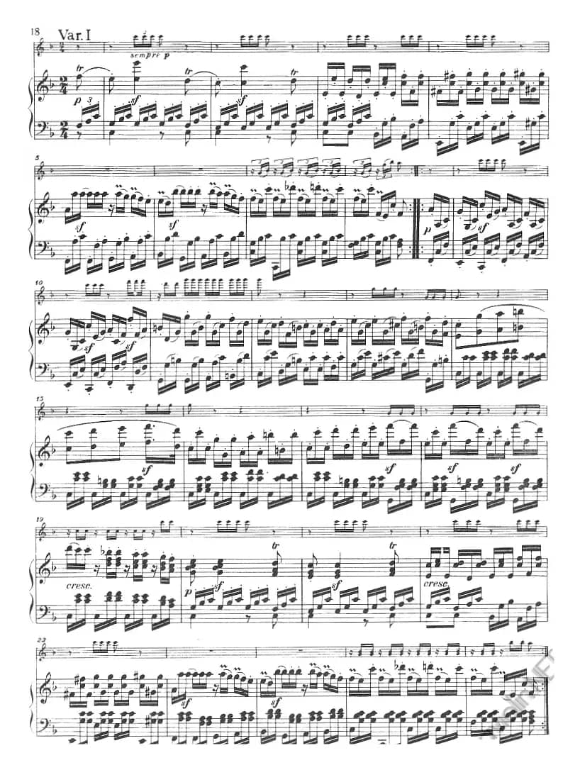 献给好友鲁道尔夫·克鲁采：奏鸣曲（A大调、小提琴+钢琴伴奏）