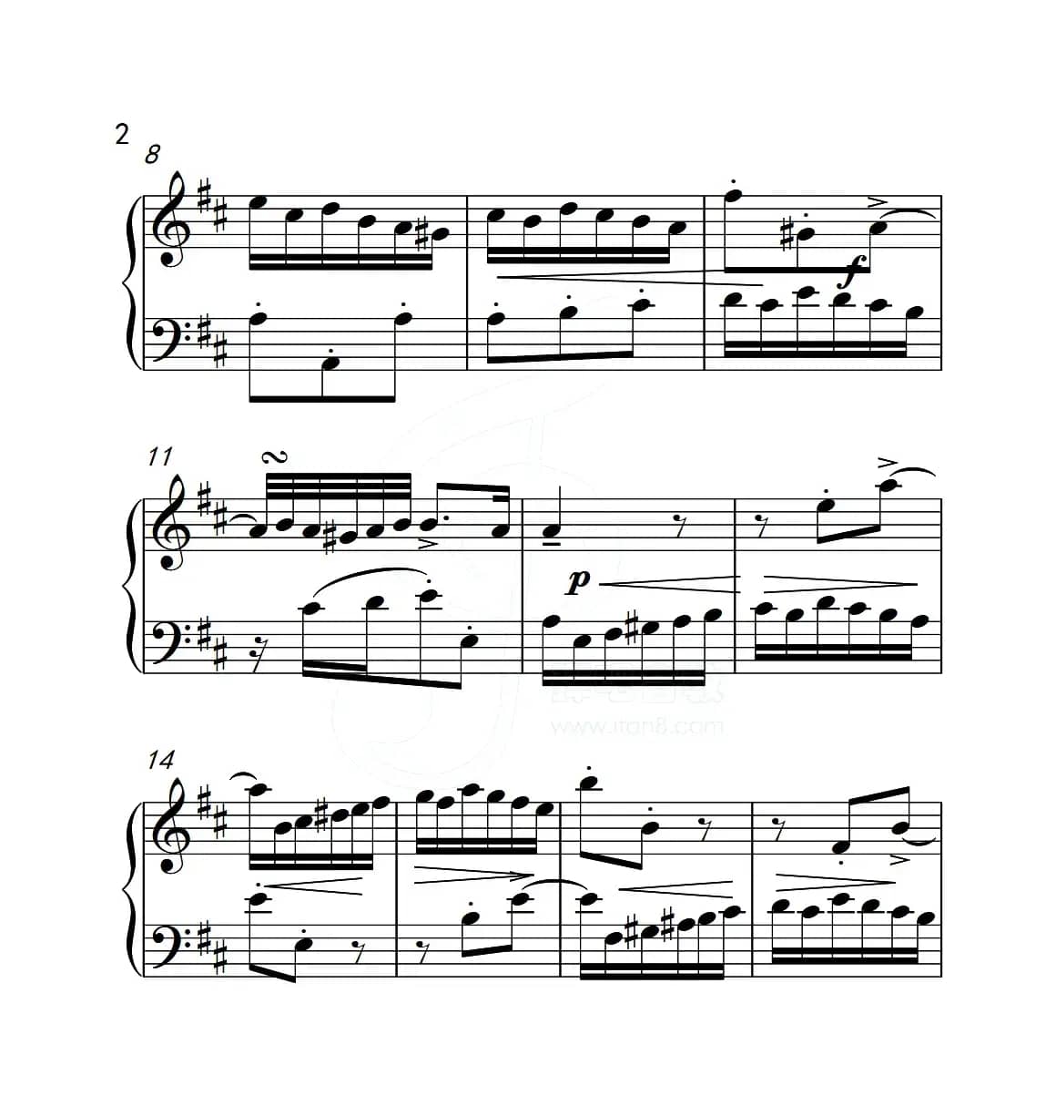 第五级A组 二部创意曲（中国音乐学院钢琴考级作品1~6级）