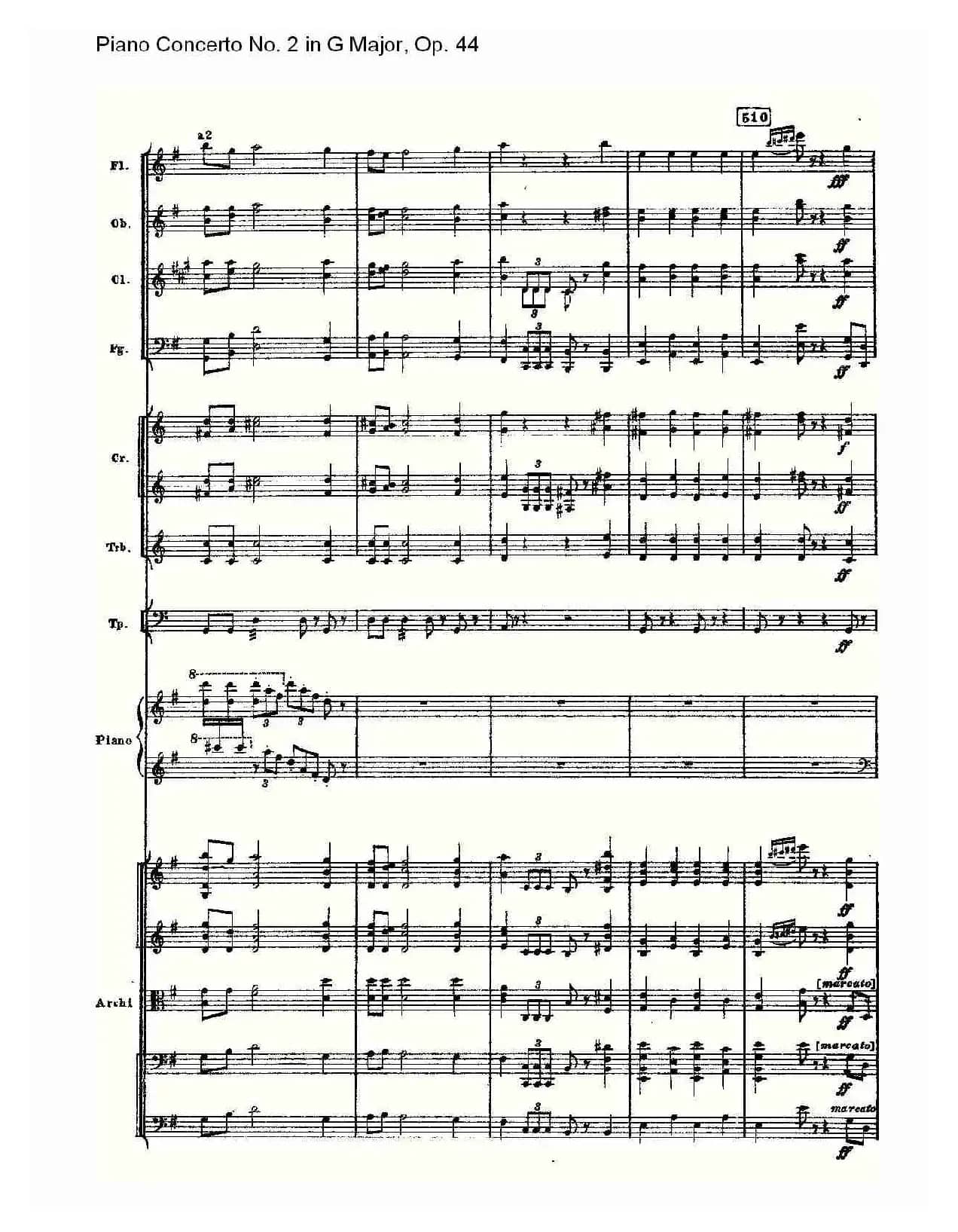 G大调第二钢琴协奏曲, Op.44第一乐章（二）