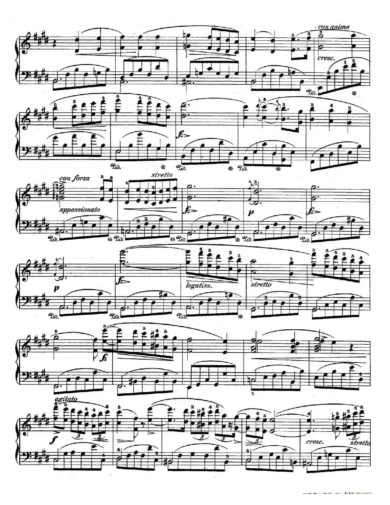 e小调第一钢琴协奏曲 Op.11(钢琴独奏版·第一乐章)