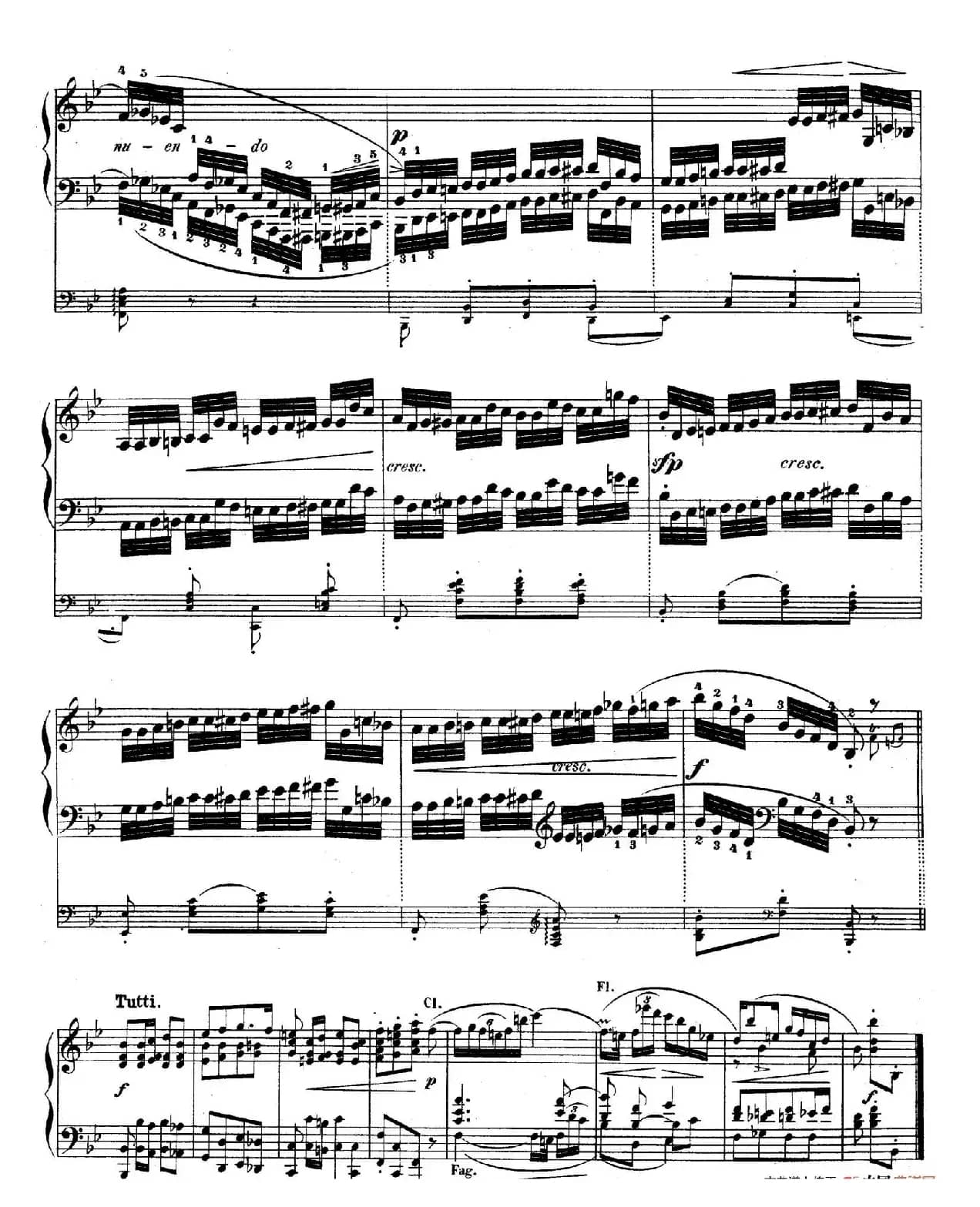 降B大调莫扎特主题变奏曲 Op.2（为钢琴与乐队而作）