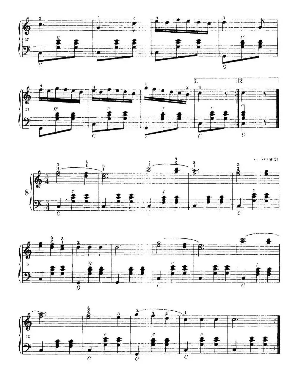 《车尔尼手风琴练习曲集》第Ⅰ册 （第1—9首）