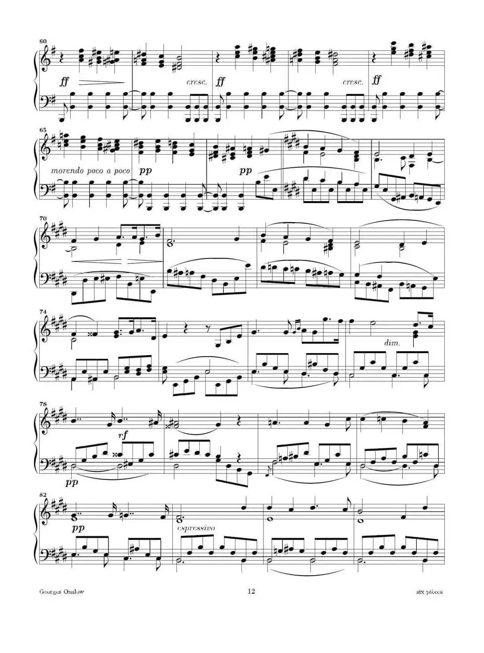Six Pieces（6首钢琴小品·Ⅵ）