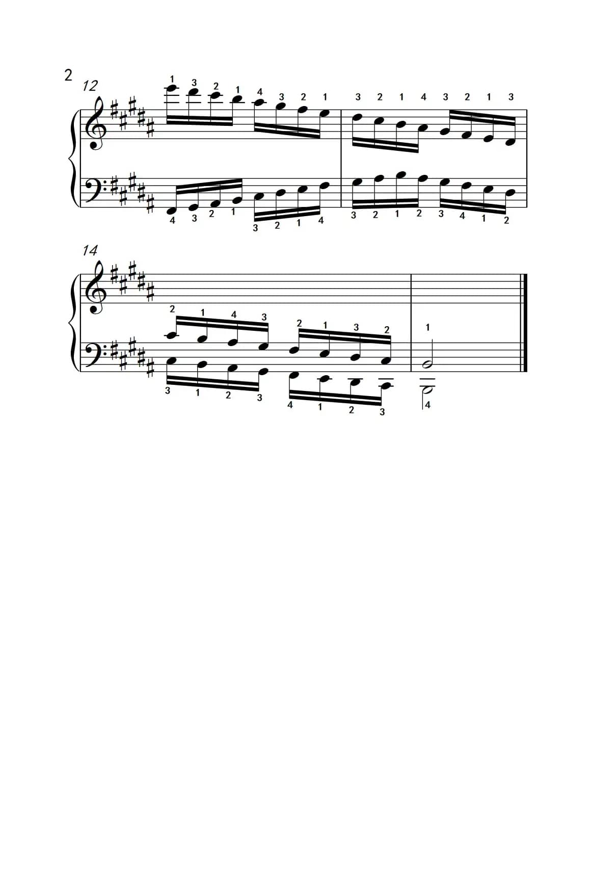 第九级19.B大调音阶（中央音乐学院 钢琴（业余）考级教程 7-9级）