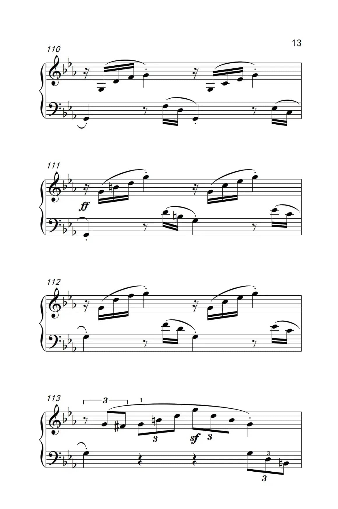 第八钢琴奏鸣曲（悲怆） 快板的回旋曲