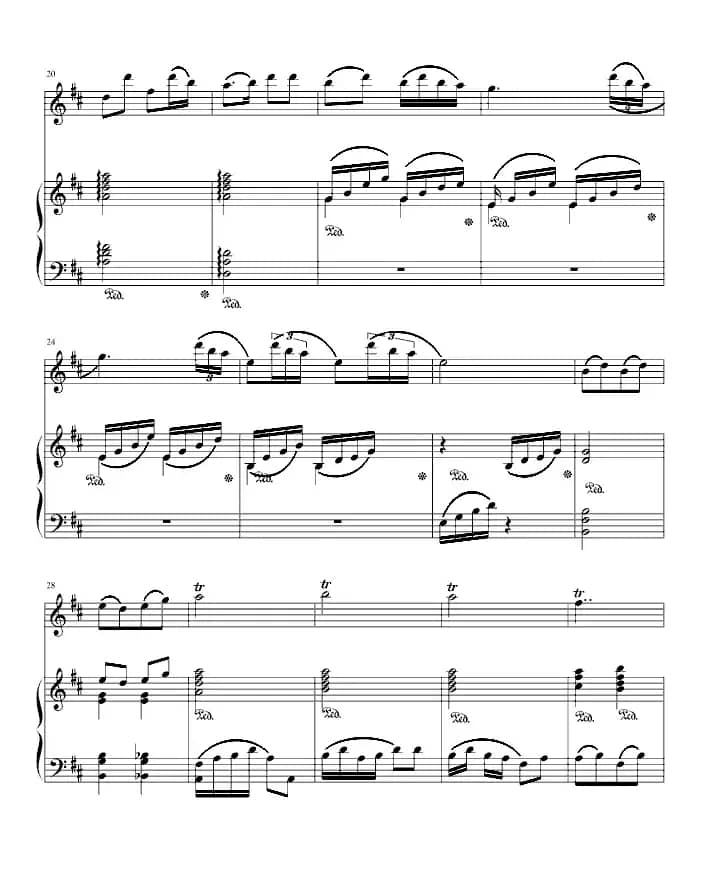 渔舟唱晚（笛+钢琴）