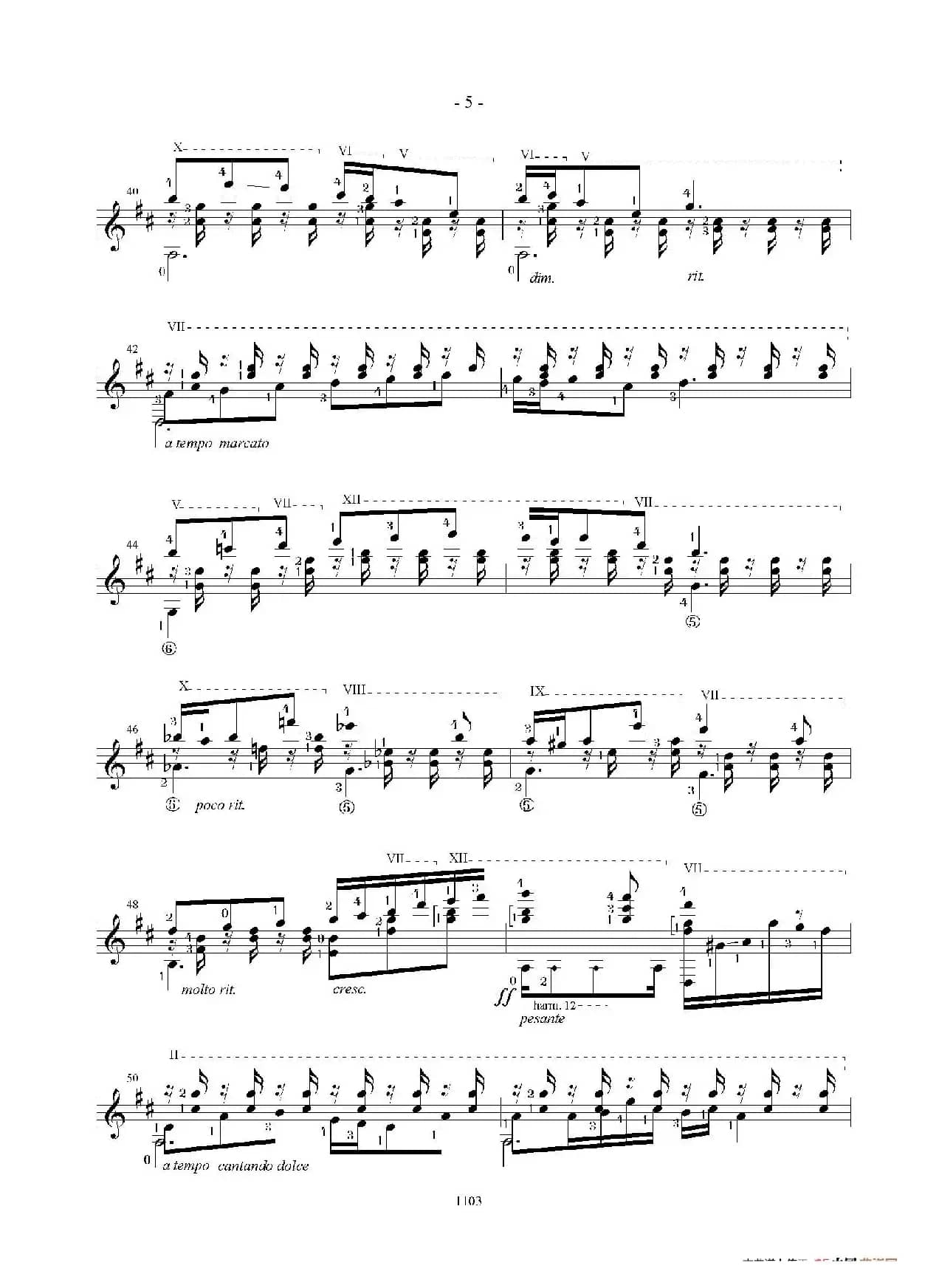 Mallorca(Barcarola Op.202)（古典吉他）