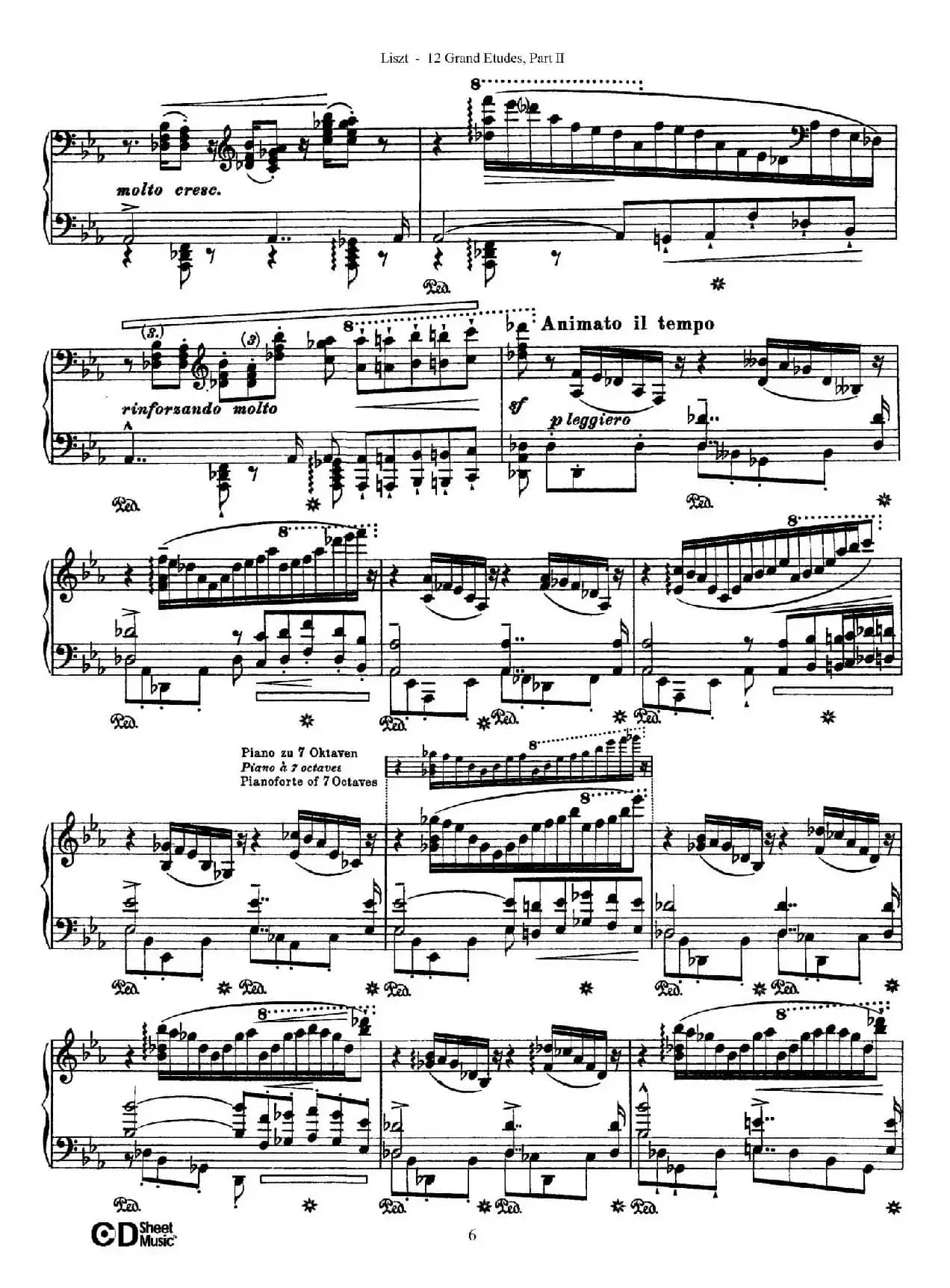 12 Grand Etudes S.137（12首华丽的练习曲·7）
