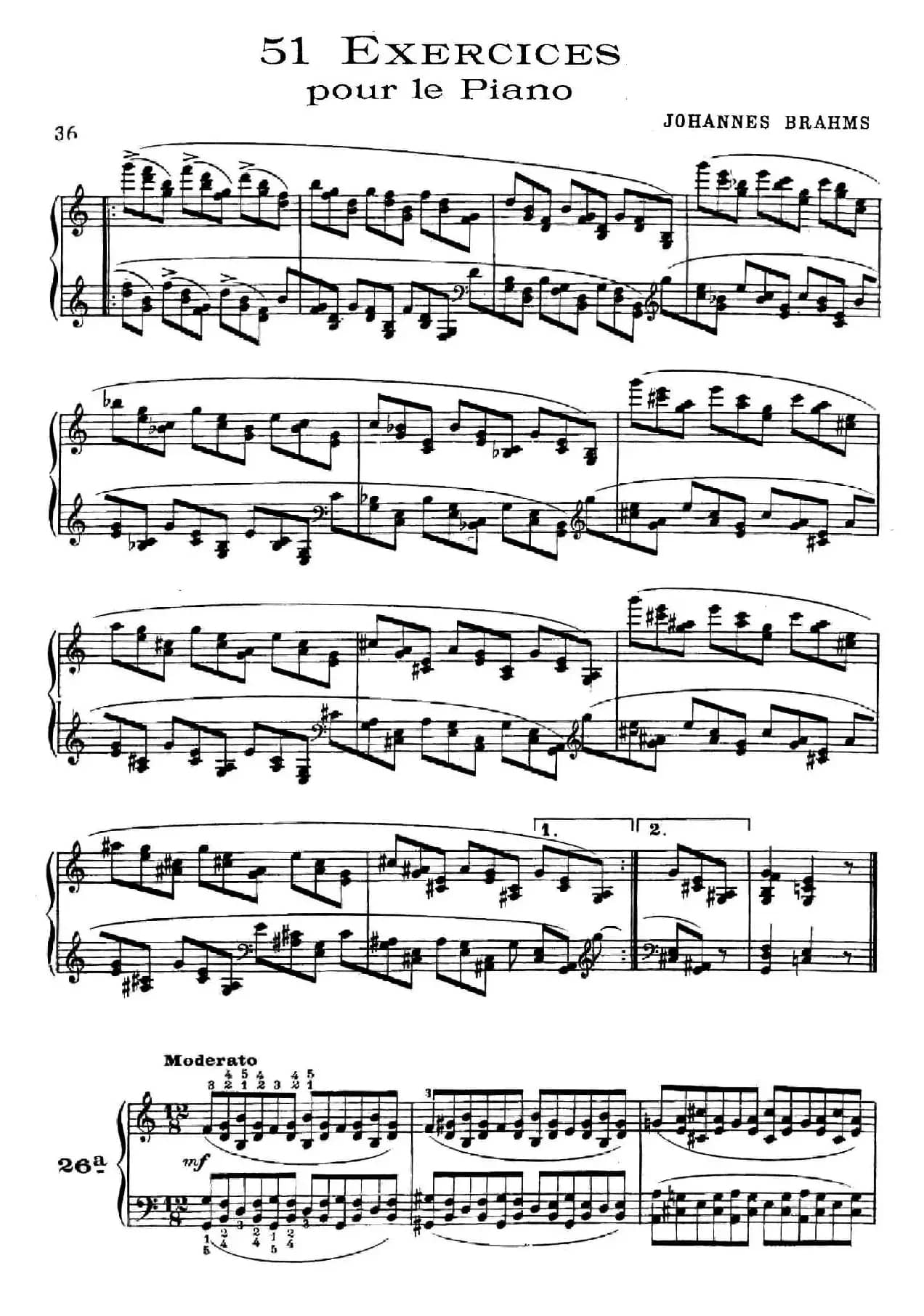 51 Exercises, WoO 6(51首钢琴练习 26—30)