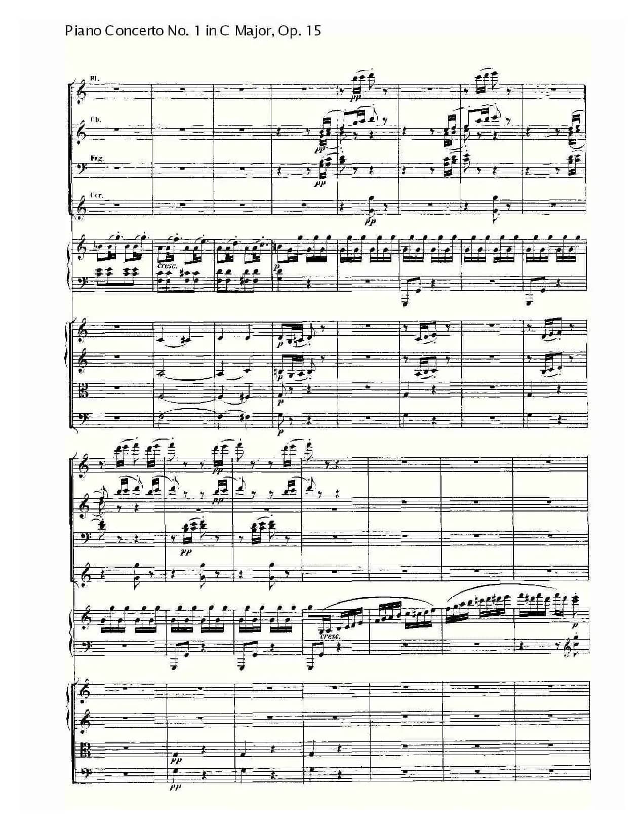 C大调钢琴第一协奏曲 Op.15 第三乐章