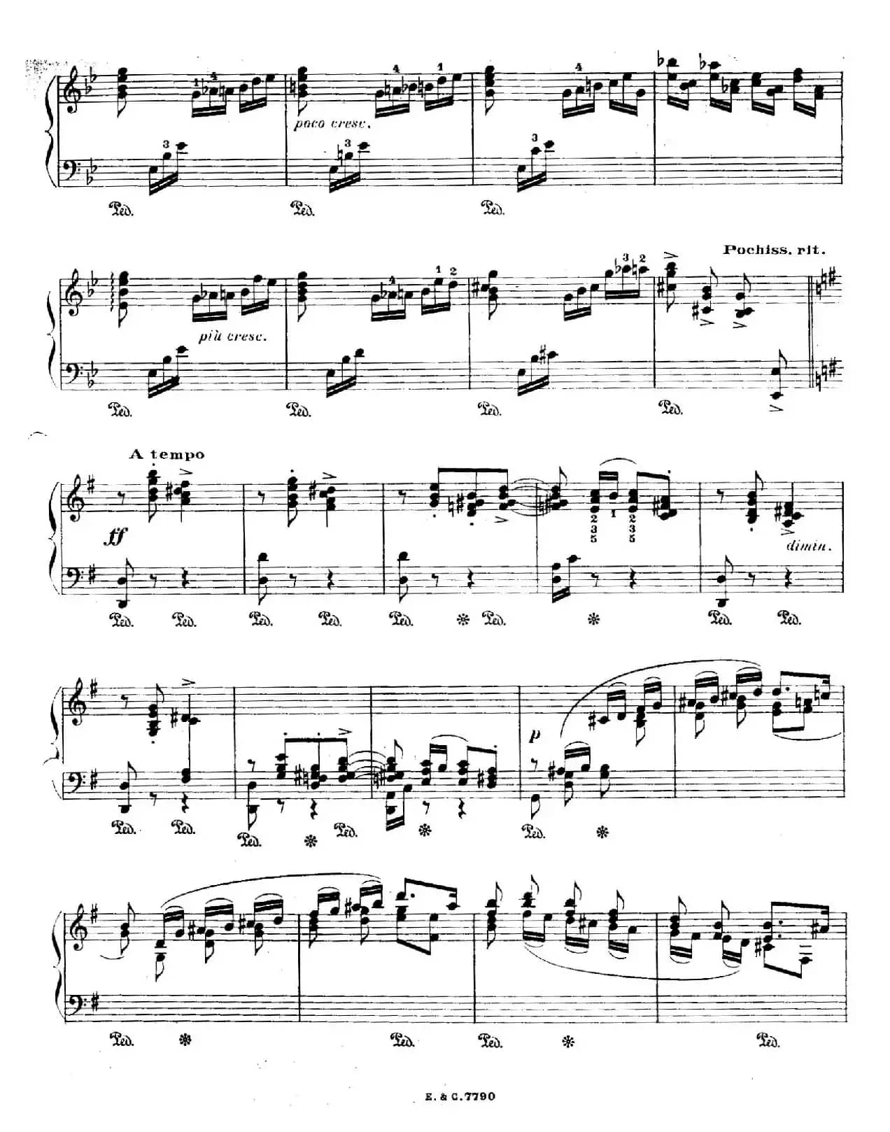 12 Etudes For The Left Hand Op.92 No.7(12首为左手而作的钢琴练习曲)