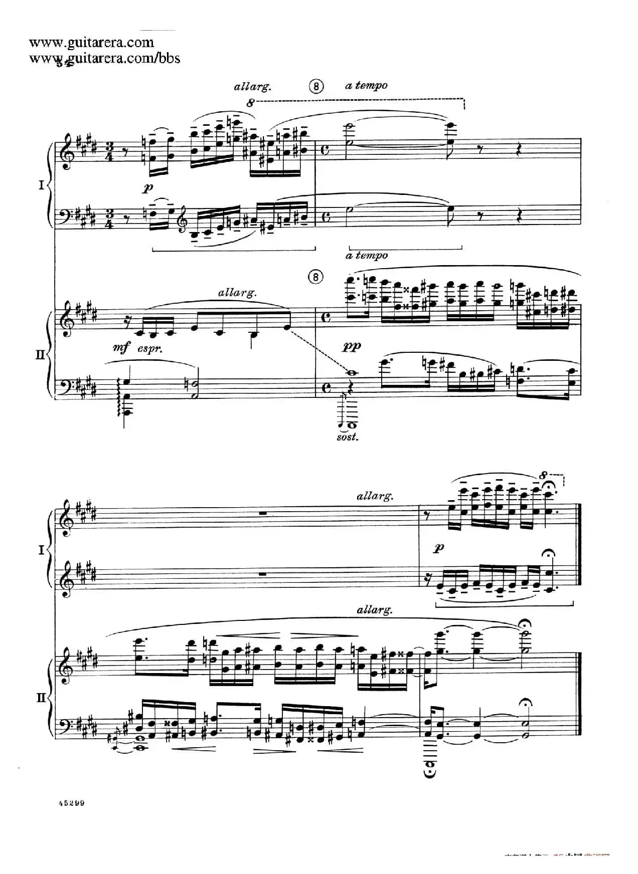 Piano Concerto Op.38（钢琴协奏曲·双钢琴·第二乐章）