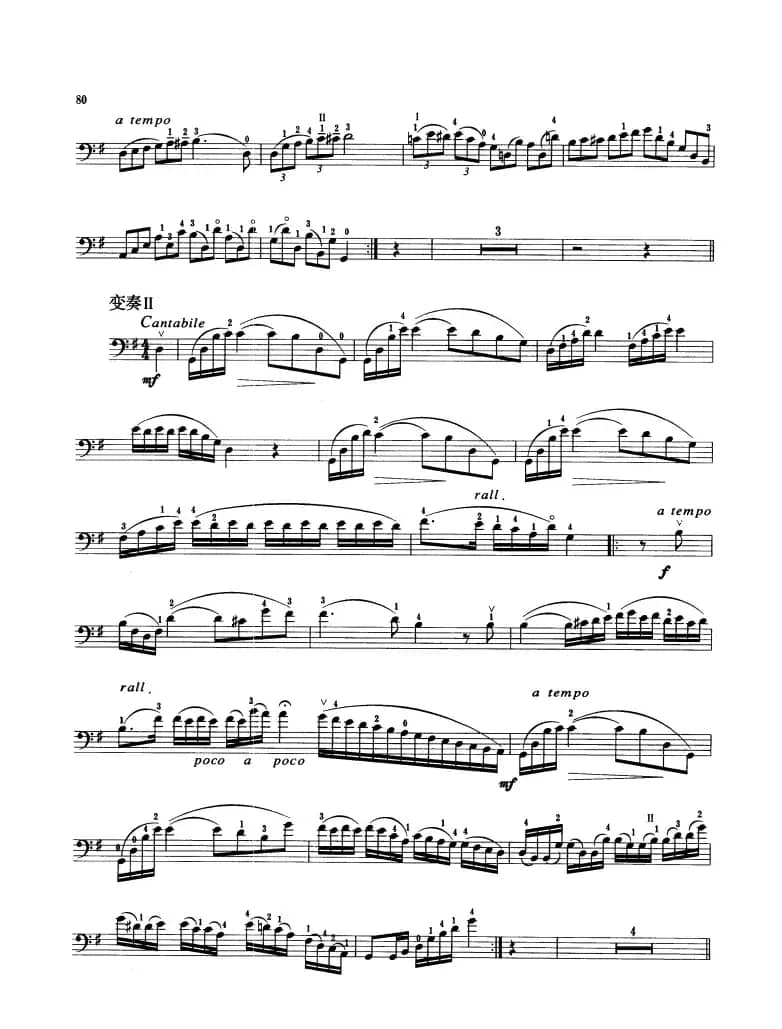 梅尔卡丹特主题与变奏（大提琴）