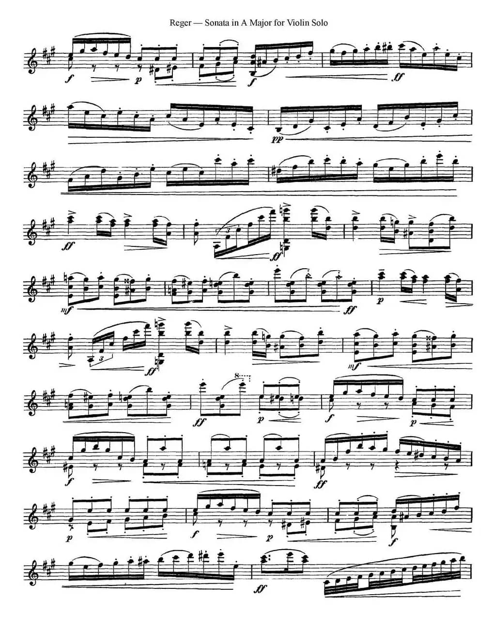 Sonata in A Major for Solo Violin Op.42 No.2