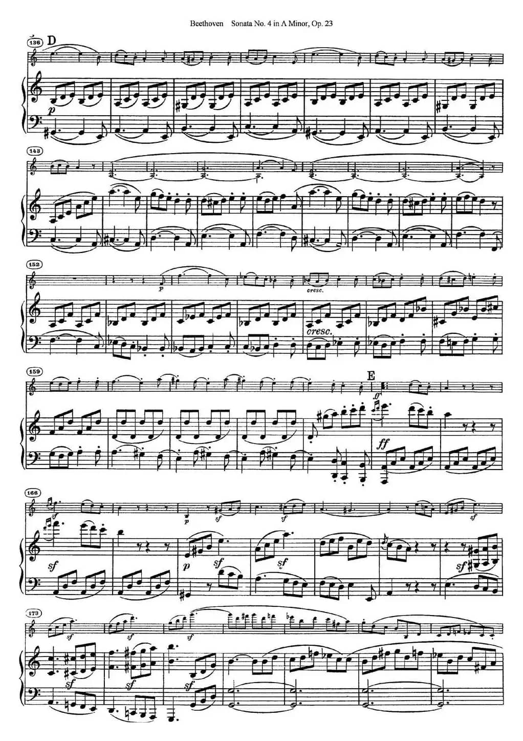 Violin Sonata No.4 in A Minor Op.23（小提琴+钢琴伴奏）