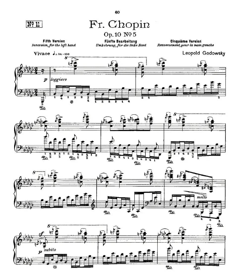 肖邦《练习曲》Fr.Chopin Op.10 No5-5