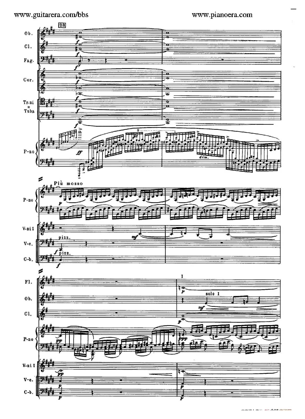 c小调第二钢琴协奏曲 Op.18（第二乐章总谱）