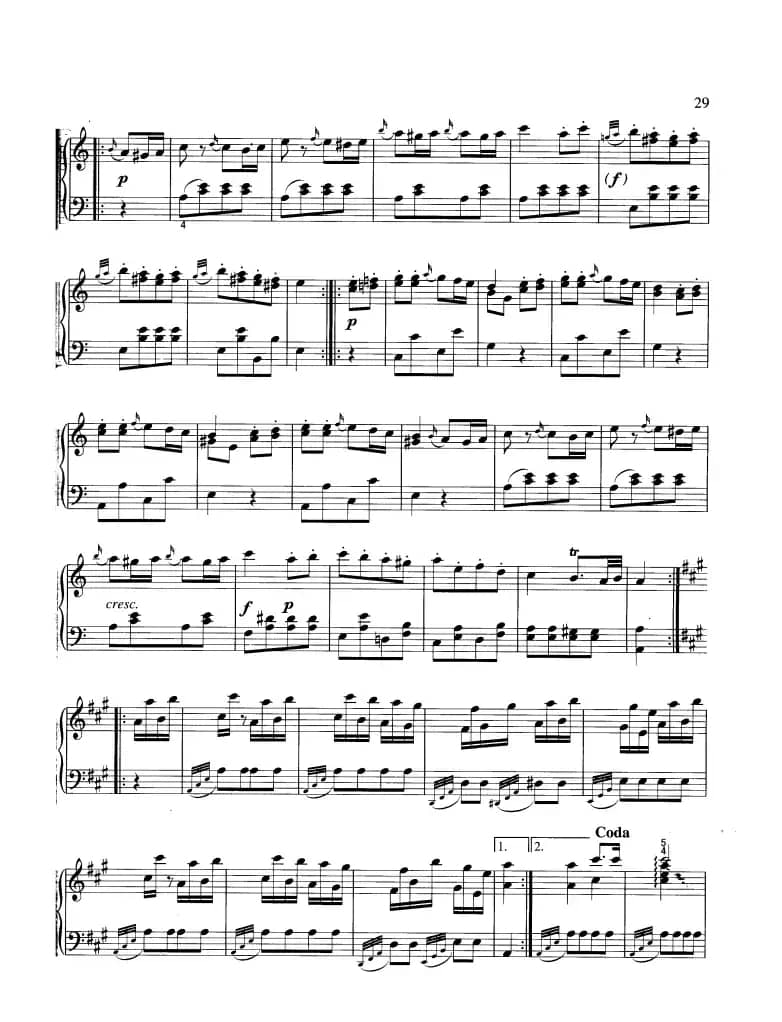 土耳其进行曲（带指法）