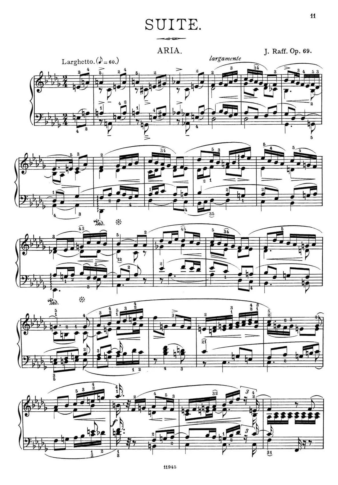 a小调第一组曲 Op.69（4、ARIA）