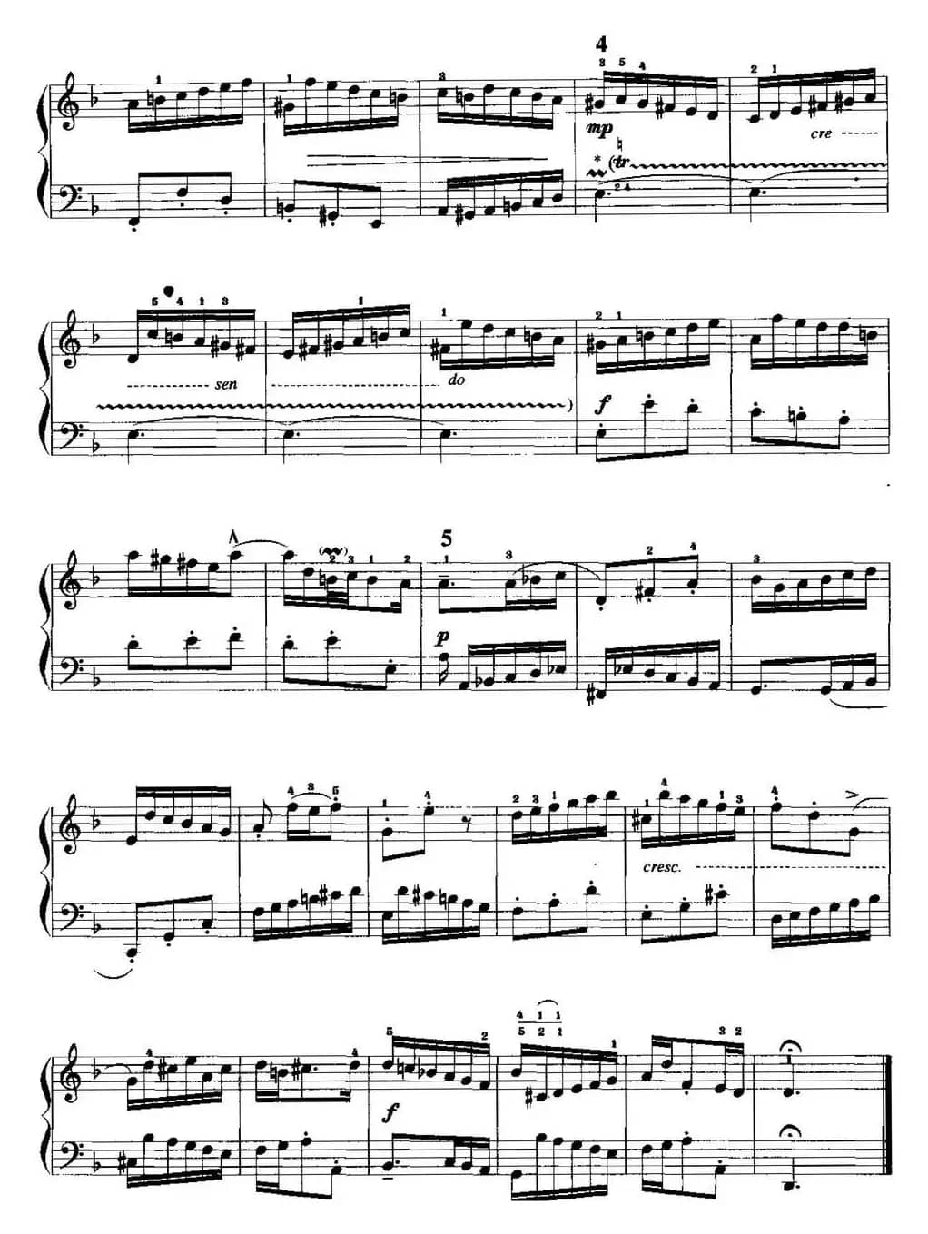 手风琴复调作品：d小调二部创意曲