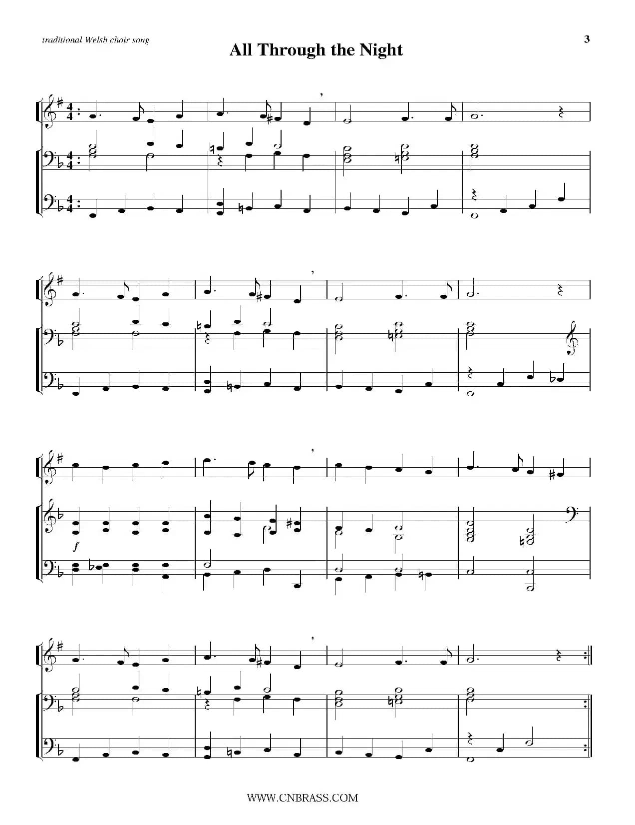 All Through the Night（小号+钢琴伴奏）