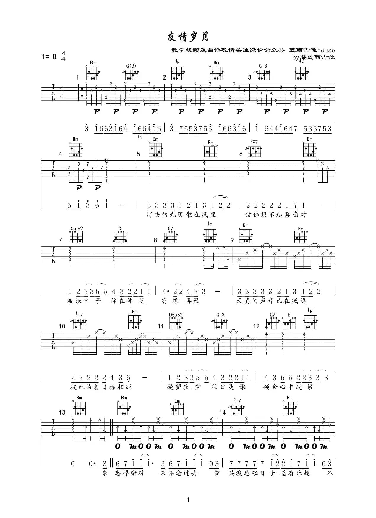 友情岁月（深蓝雨编配版）