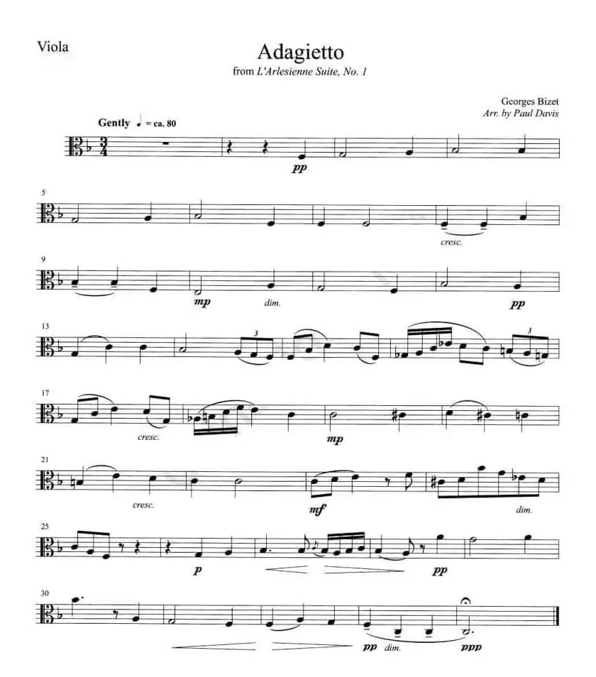 Adagietto（第2小提、中提、大提琴谱）