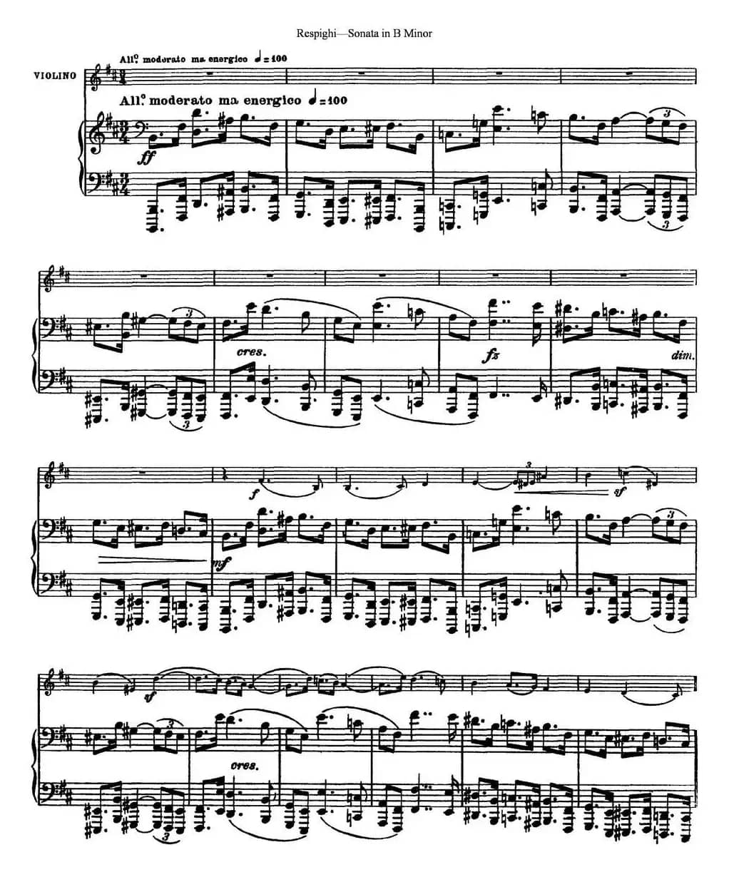 Violin Sonata in B Minor（小提琴+钢琴伴奏）