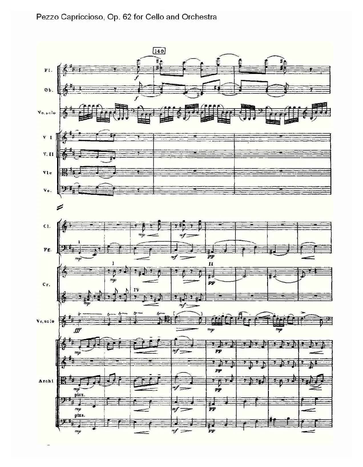 Pezzo Capriccioso, Op.62（大提琴与管弦乐）