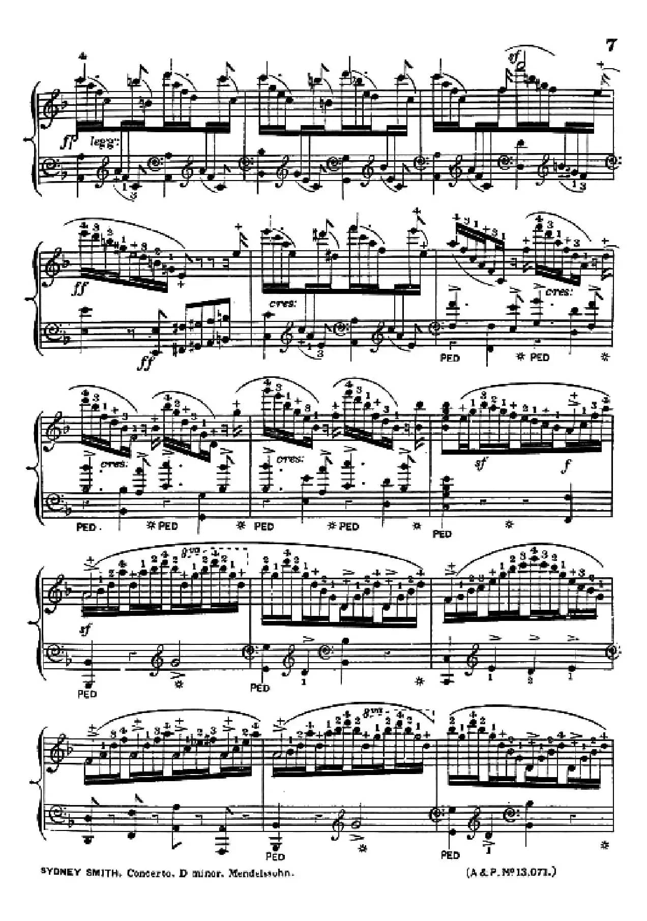 d小调第二钢琴协奏曲(钢琴独奏版)