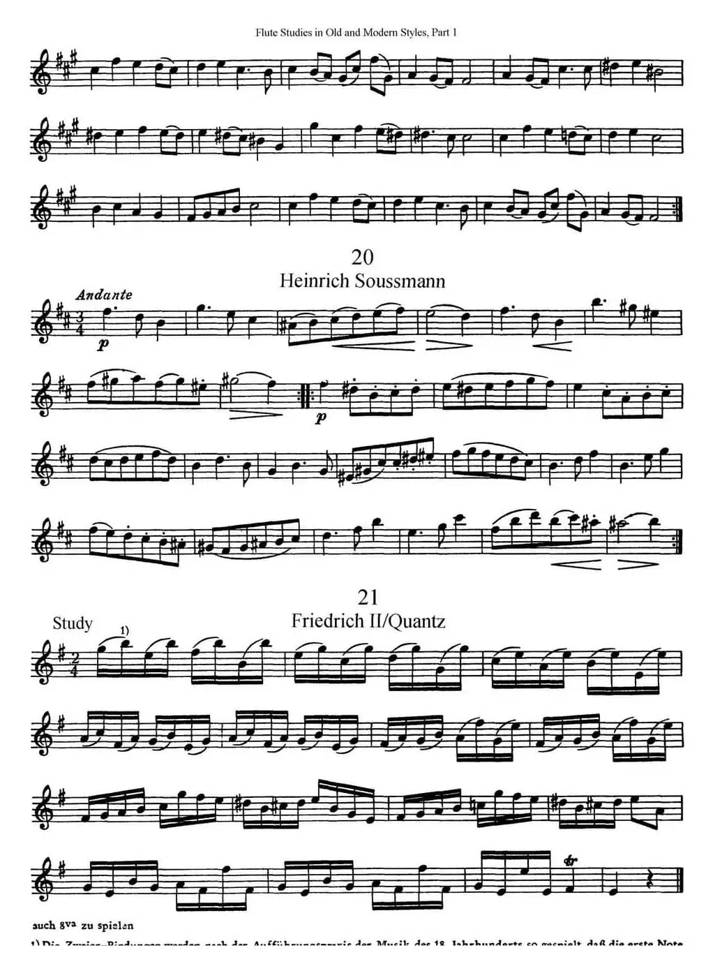 斯勒新老风格长笛练习重奏曲（第一部分）（NO.17-NO.21）