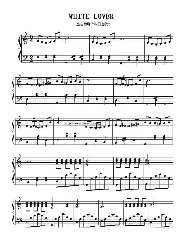 White lover（电视剧《冬日恋歌》插曲）