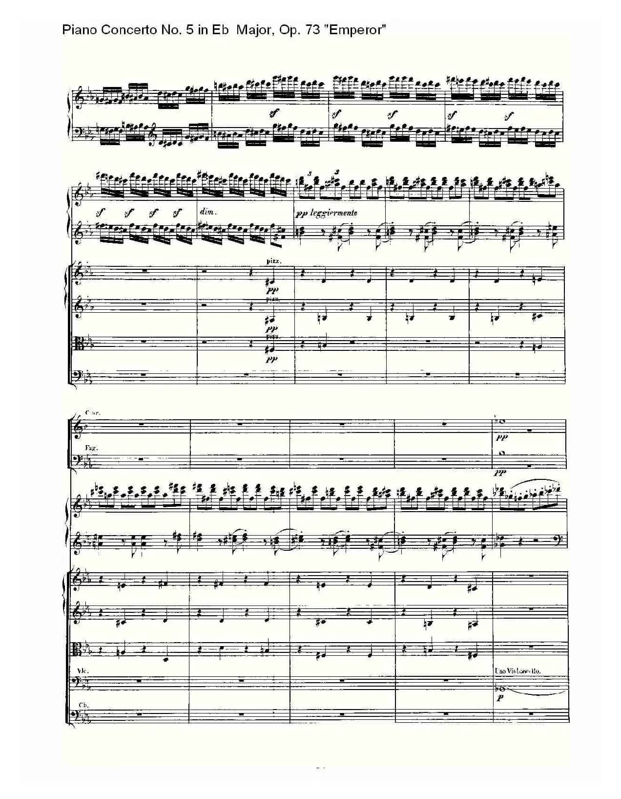 Eb大调钢琴第五协奏曲 Op.73“皇帝” 第一乐章（一）