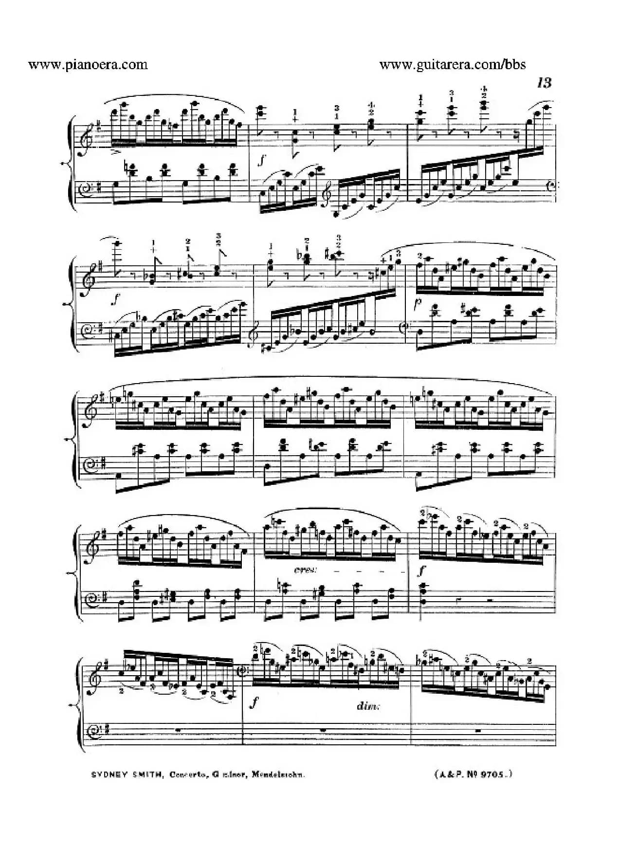 Piano Concerto No.1 in g Minor Op.25（g小调第一钢琴协奏曲·钢琴独奏）