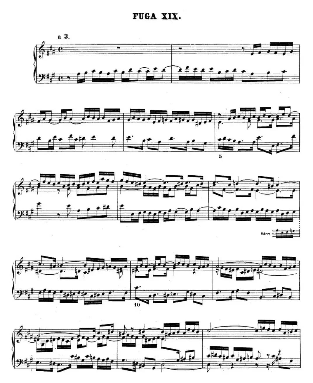 巴赫《平均律钢琴曲集·第二卷》之赋格曲（NO.19）