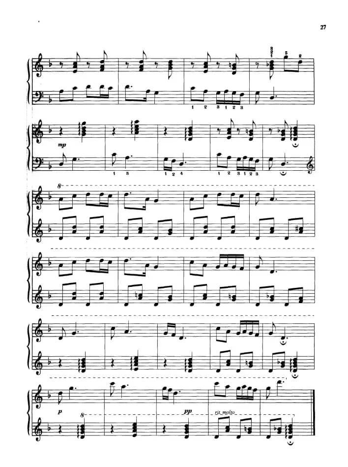 110首中国民歌钢琴小曲集：康定情歌