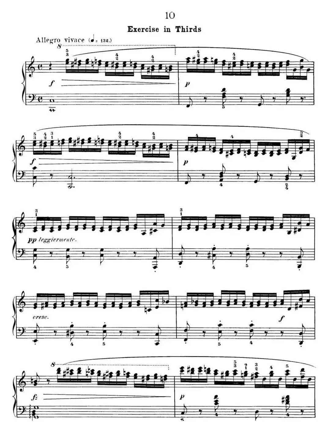 50首车尔尼Op.740钢琴手指灵巧技术练习曲（NO.10）