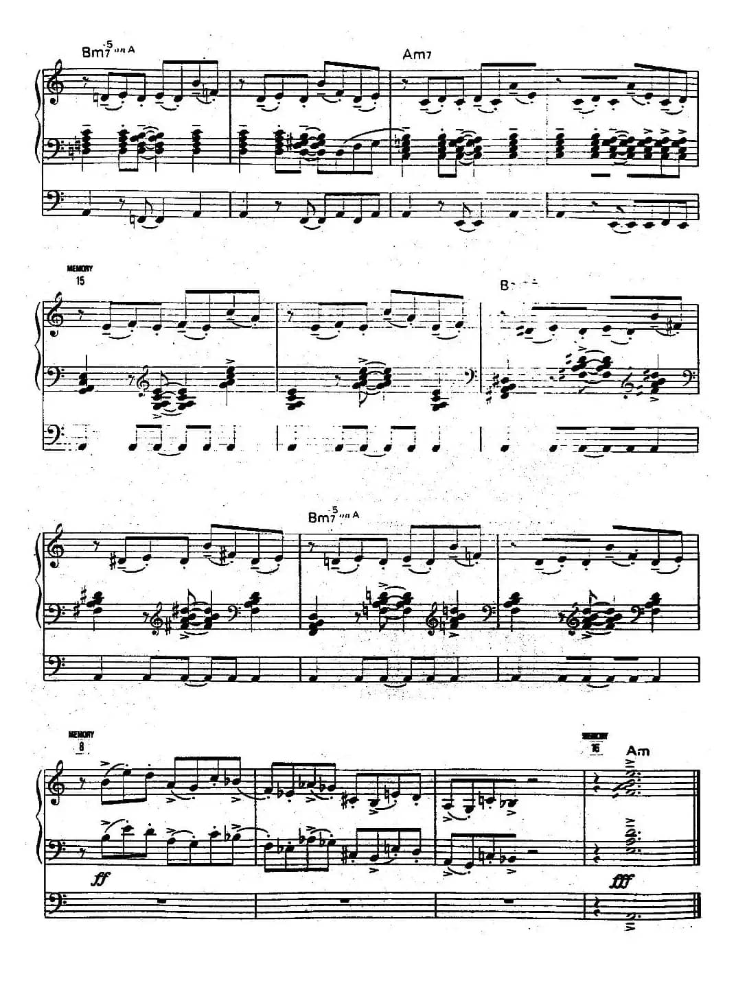 Libertango（自由探戈）（双排键电子琴谱）