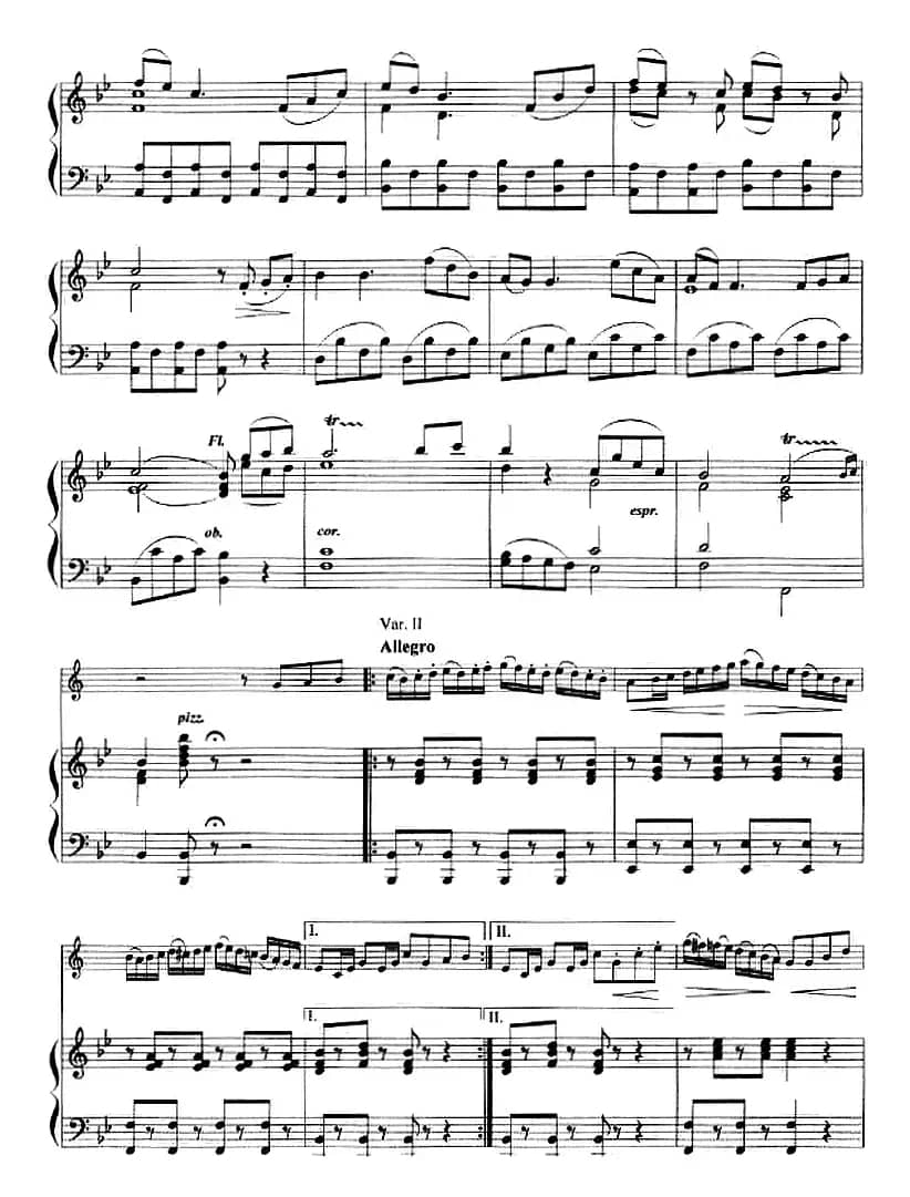 主题变奏曲（小号+钢琴伴奏）