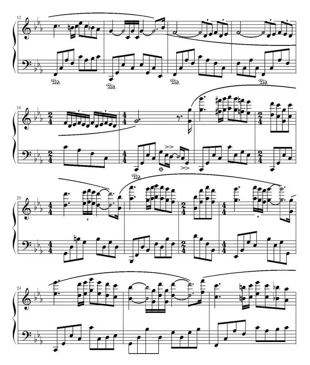 爱的协奏曲（弹琴吧制谱版）