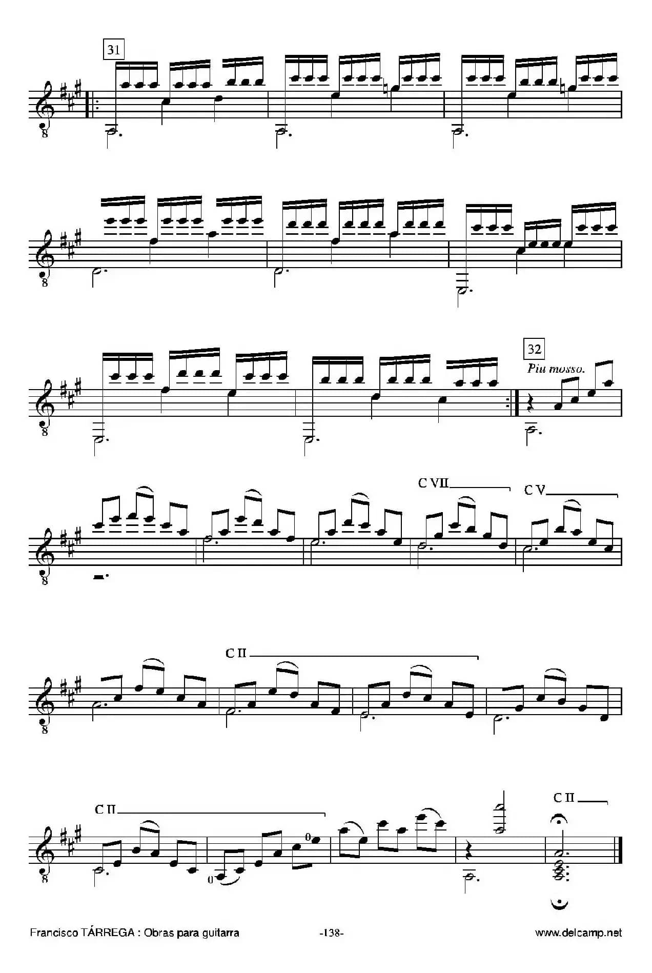 《塔雷加作品全集》第7部分（古典吉他）