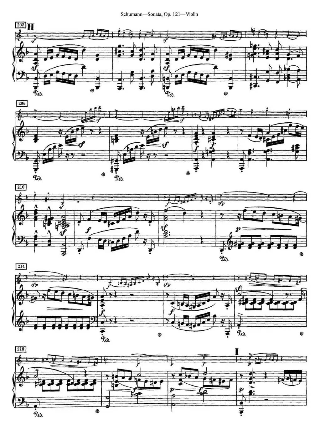 Violin Sonata Op.121（小提琴+钢琴伴奏）