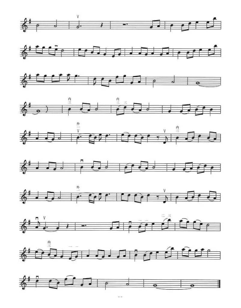 菊花台（五线谱）